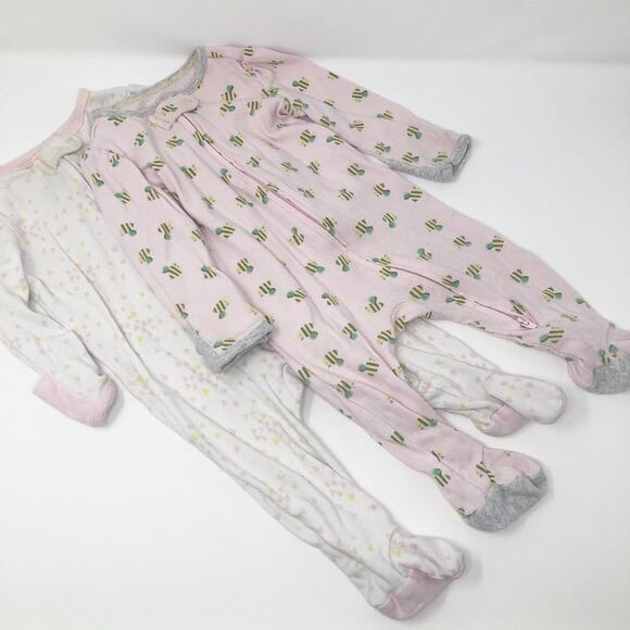 Baby Girl Set of Two Footies 3-6M - Picture 1 of 8